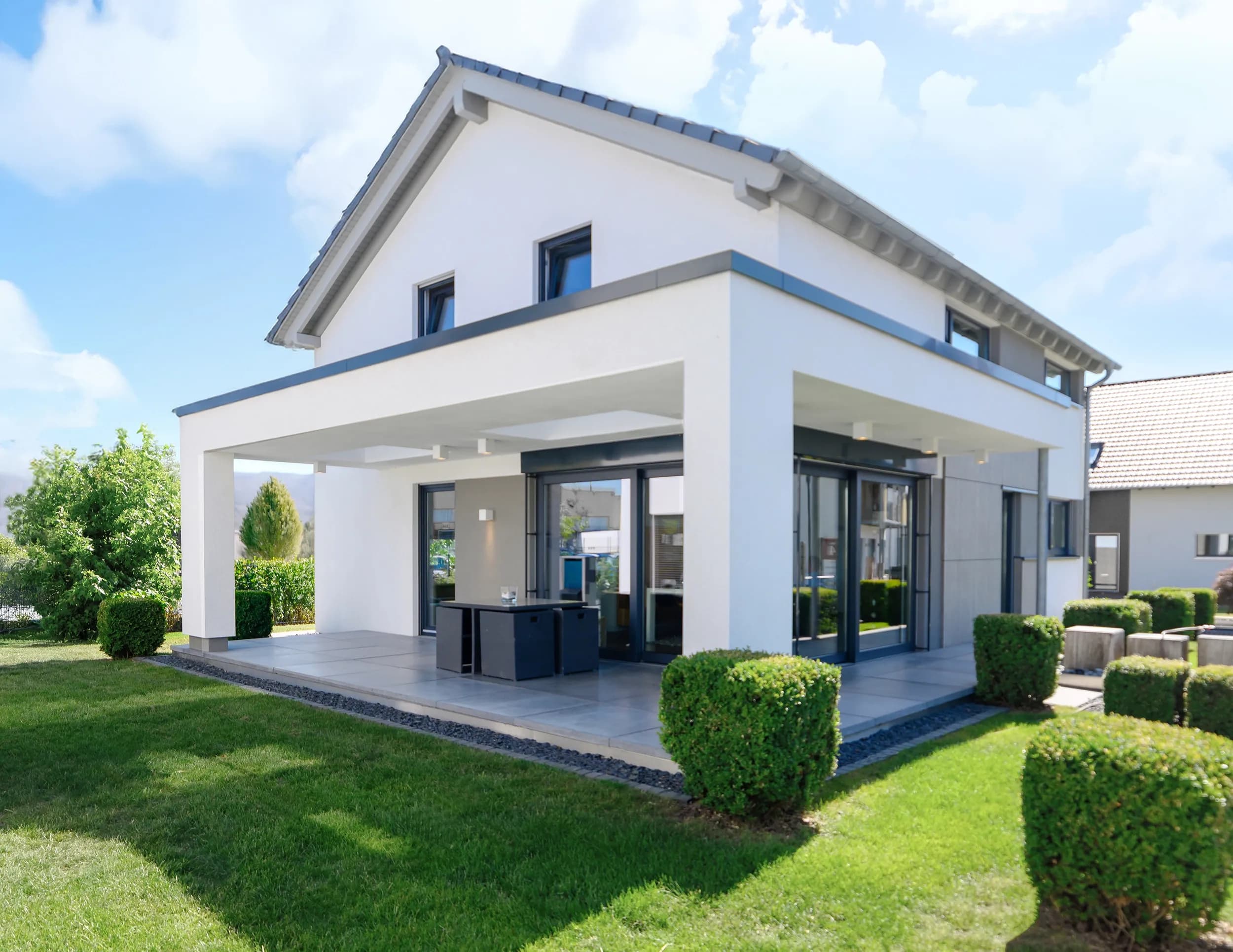 White Rendered House
